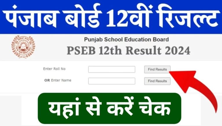 Punjab Board 12th Result 2024