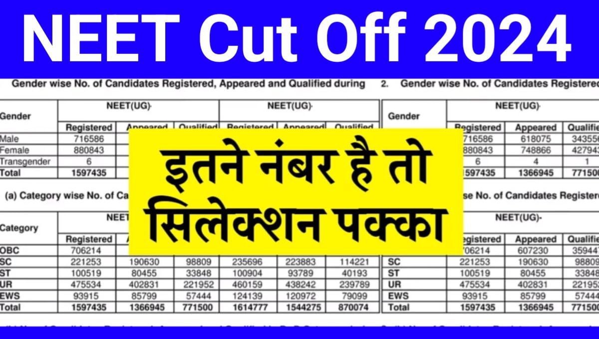 Neet Cut Off 2024: कितने नंबर वालों का सिलेक्शन पक्का, यहां से देखें कट ...