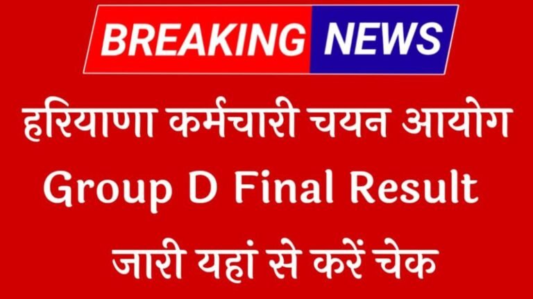 HSSC Cet Group D Revised Result 2024