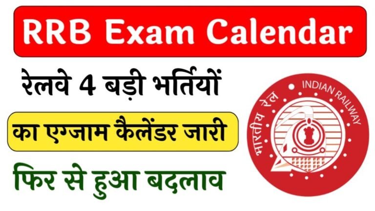 RRB Exam Calendar